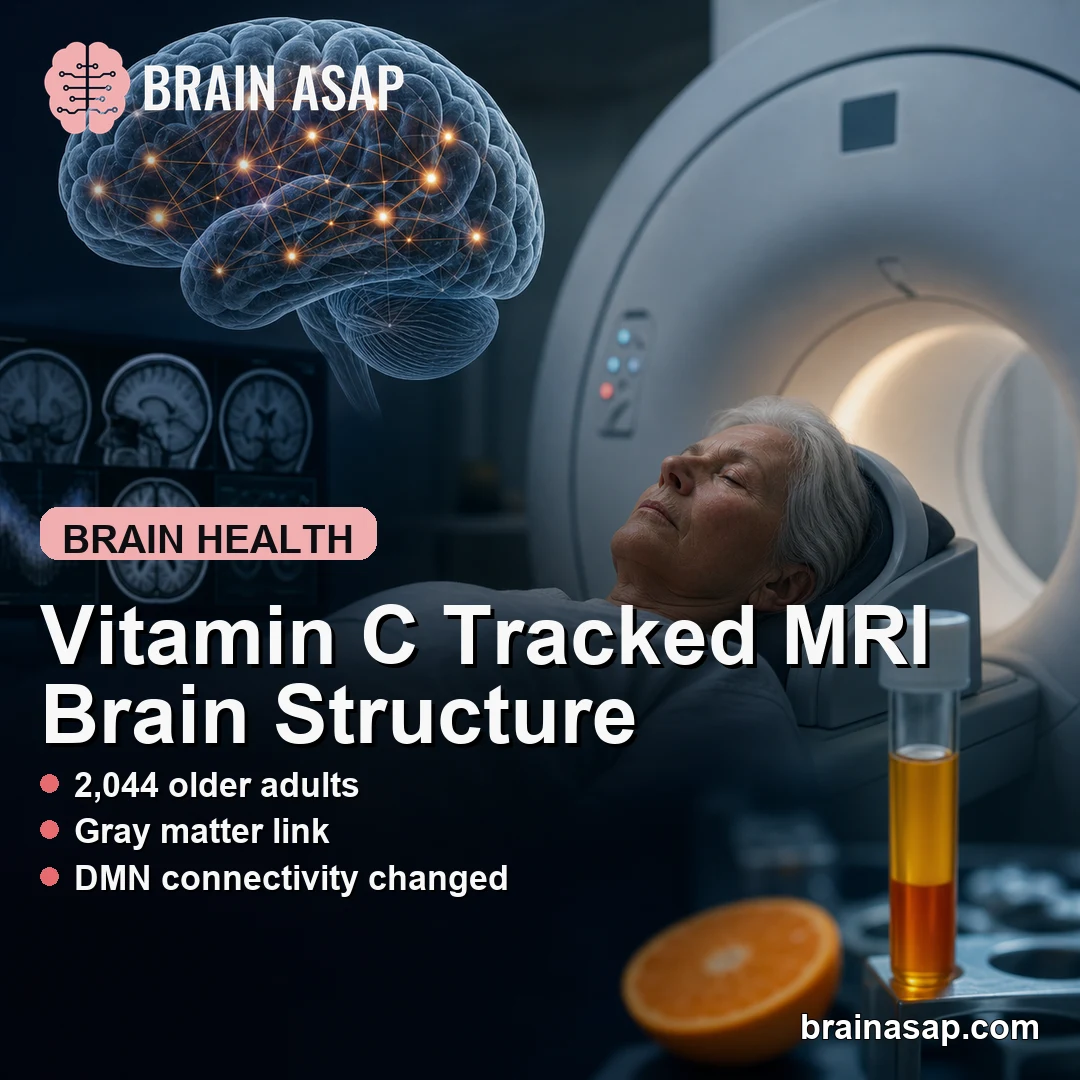 Plasma Vitamin C Linked to Gray Matter and Default Mode Network MRI Measures in 2,044 Older Adults