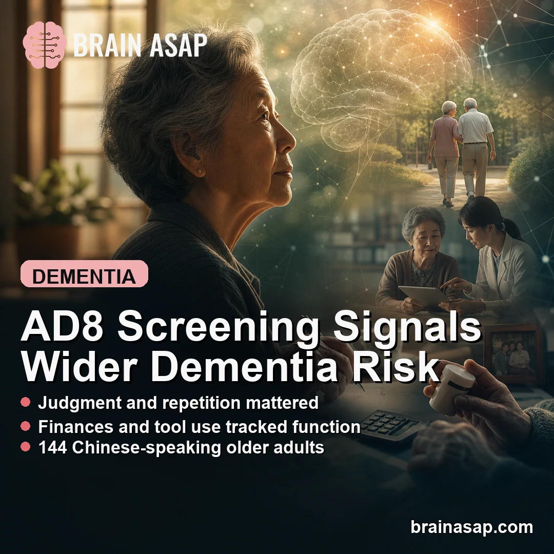 AD8 Dementia Screening Items Tracked Psychosocial Risk in Chinese Older Adults