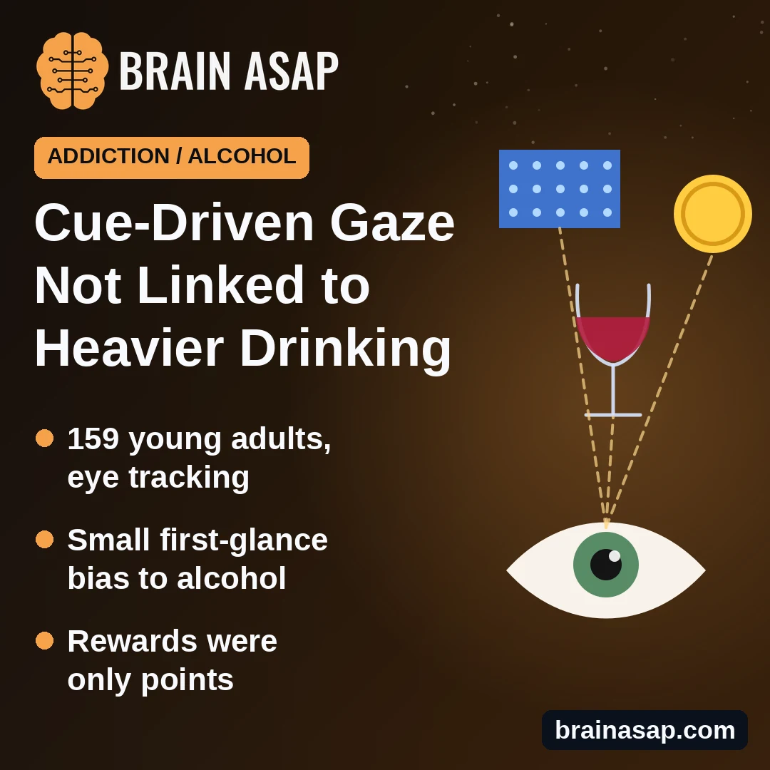 People Drawn to Reward Cues Glanced at Alcohol a Bit More, but Didn’t Drink More