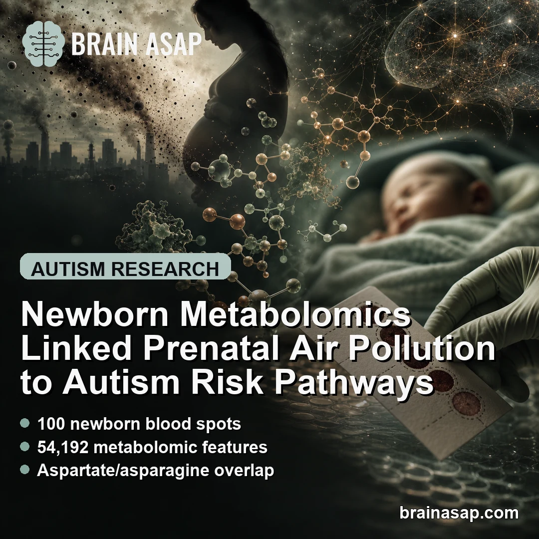 Newborn Metabolomics Linked Prenatal Air Pollution to Autism Risk Pathways