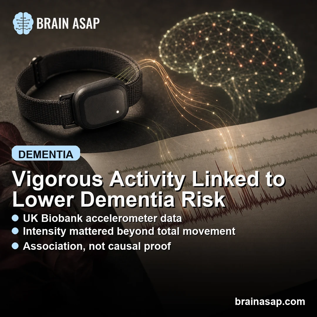 Vigorous Exercise Predicted Lower Dementia Risk in UK Biobank Accelerometer Data