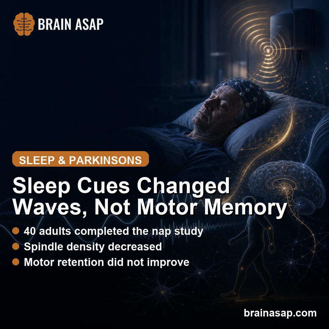 Targeted Memory Reactivation Changed Sleep Waves But Not Motor Retention in Parkinson’s