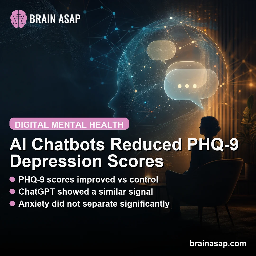 AI Therapy Chatbot Reduced PHQ-9 Depression Scores in Pilot Trial