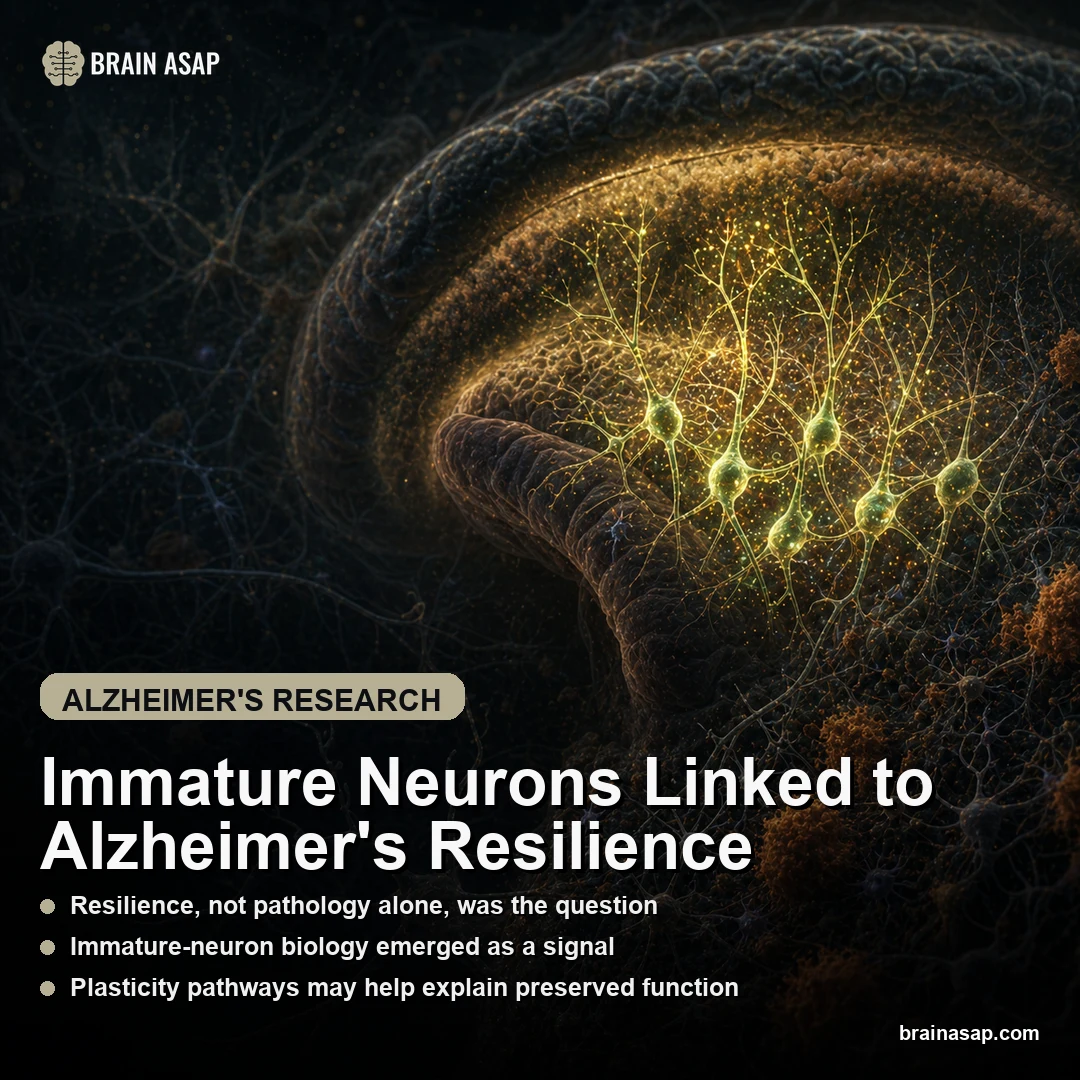 Immature Hippocampal Neurons Marked Cognitive Resilience in Alzheimer’s Brains
