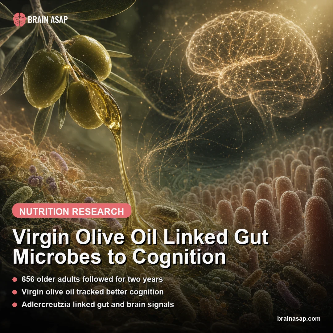 Virgin Olive Oil Linked Gut Microbes to Cognition