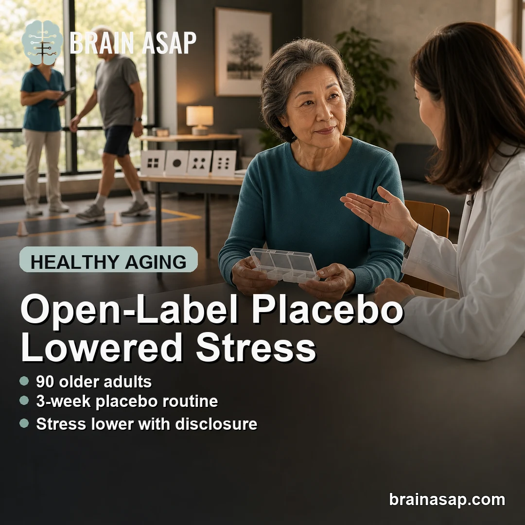 Open-Label Placebo Lowered Stress in Older Adults Over 3 Weeks