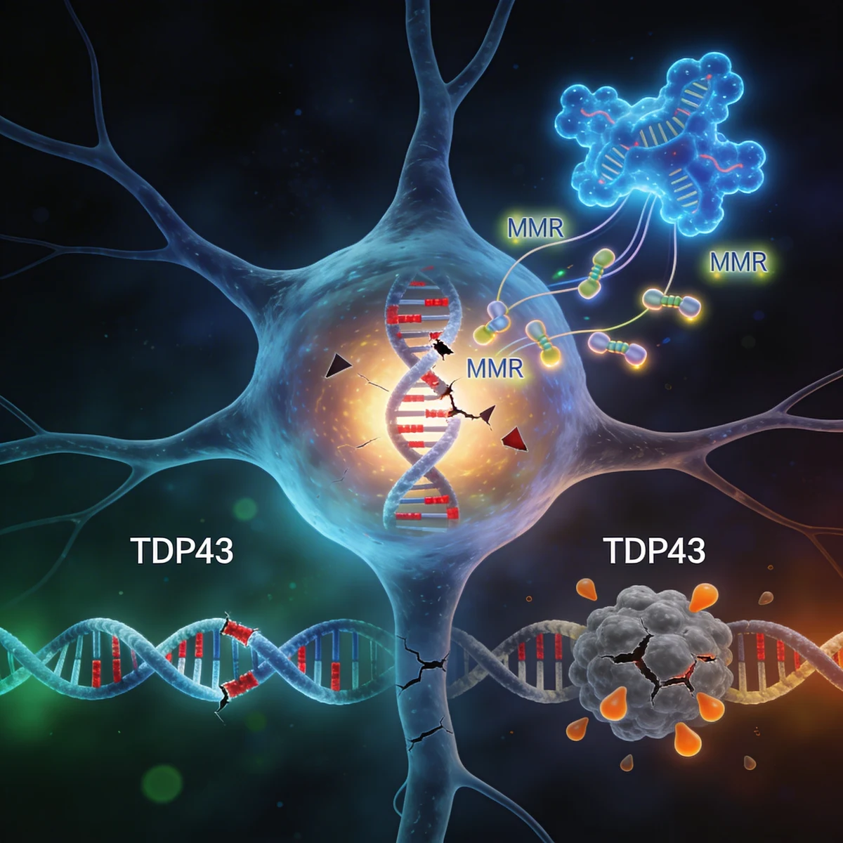 TDP43 Failure Disrupts DNA Repair in ALS and FTD