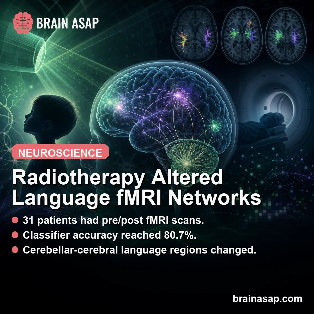 Medulloblastoma Radiotherapy Altered Language fMRI Networks