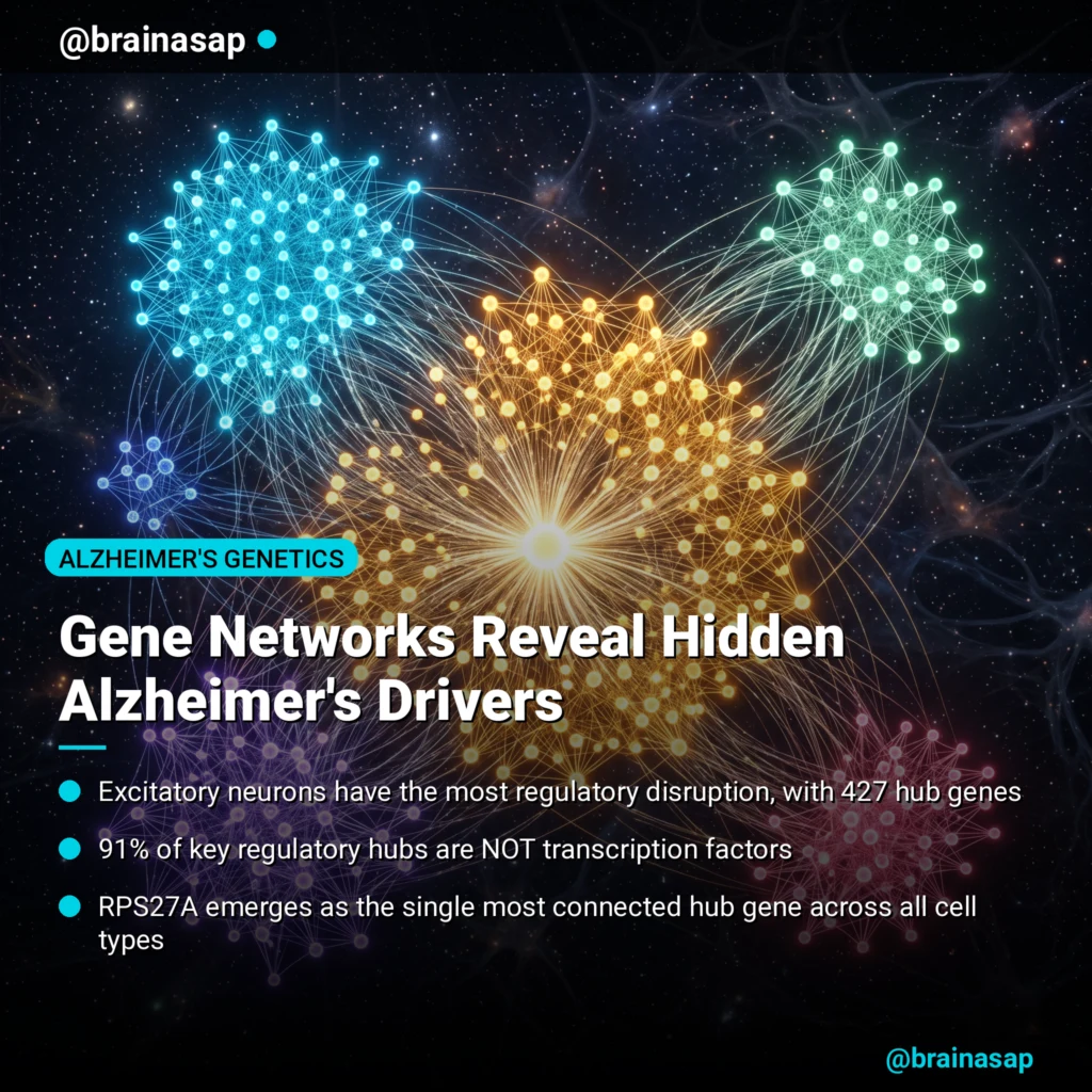 Cell-Type Gene Networks Reveal Hidden Causes of Alzheimer’s