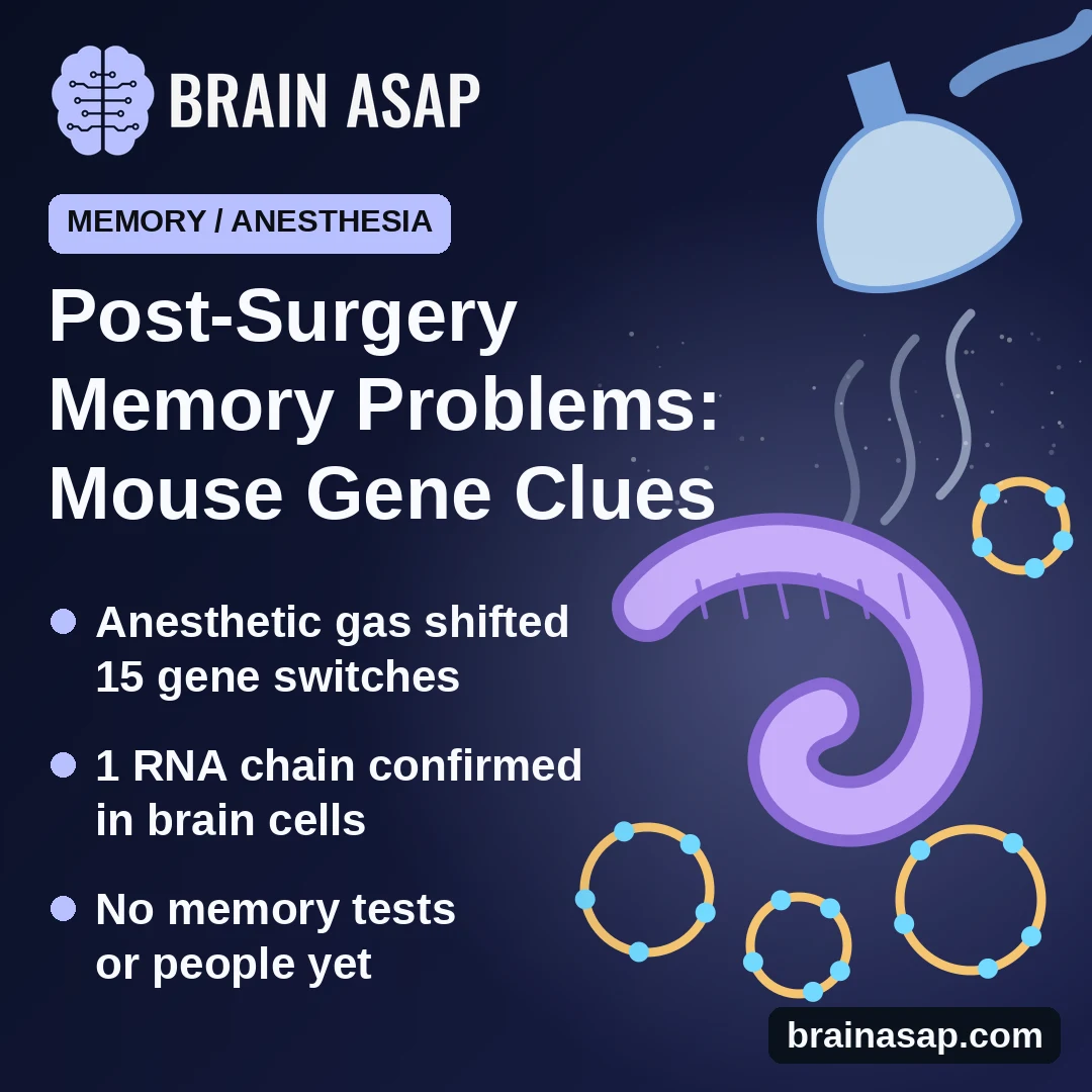 Post-Surgery Memory Problems: Mouse Study Finds Gene Switches Shifted by Anesthesia