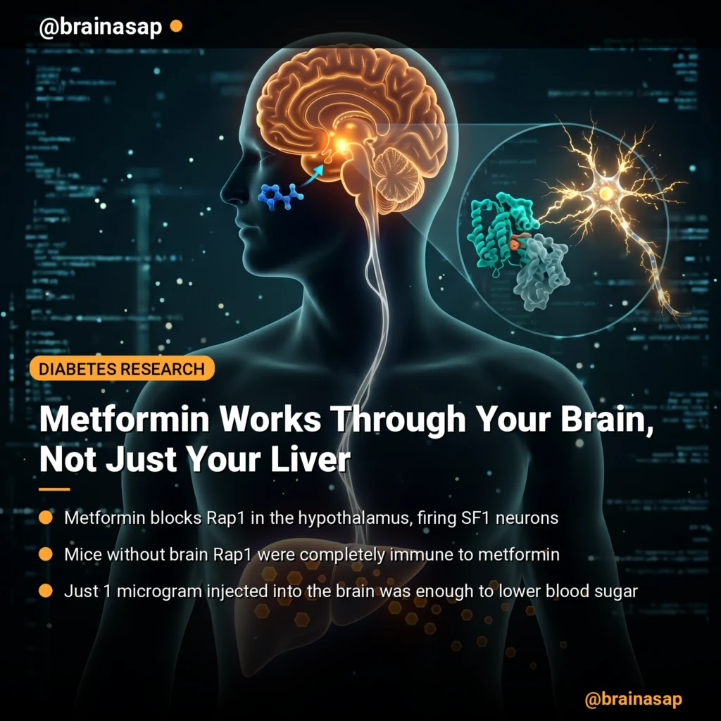 Metformin’s Hidden Brain Mechanism: How the Hypothalamus Controls Blood Sugar
