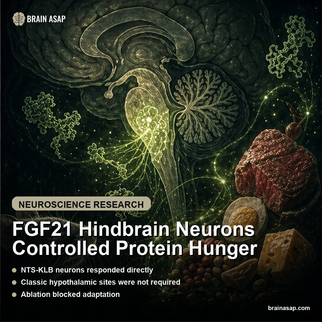 FGF21 Hindbrain Neurons Controlled Protein Hunger in Mice