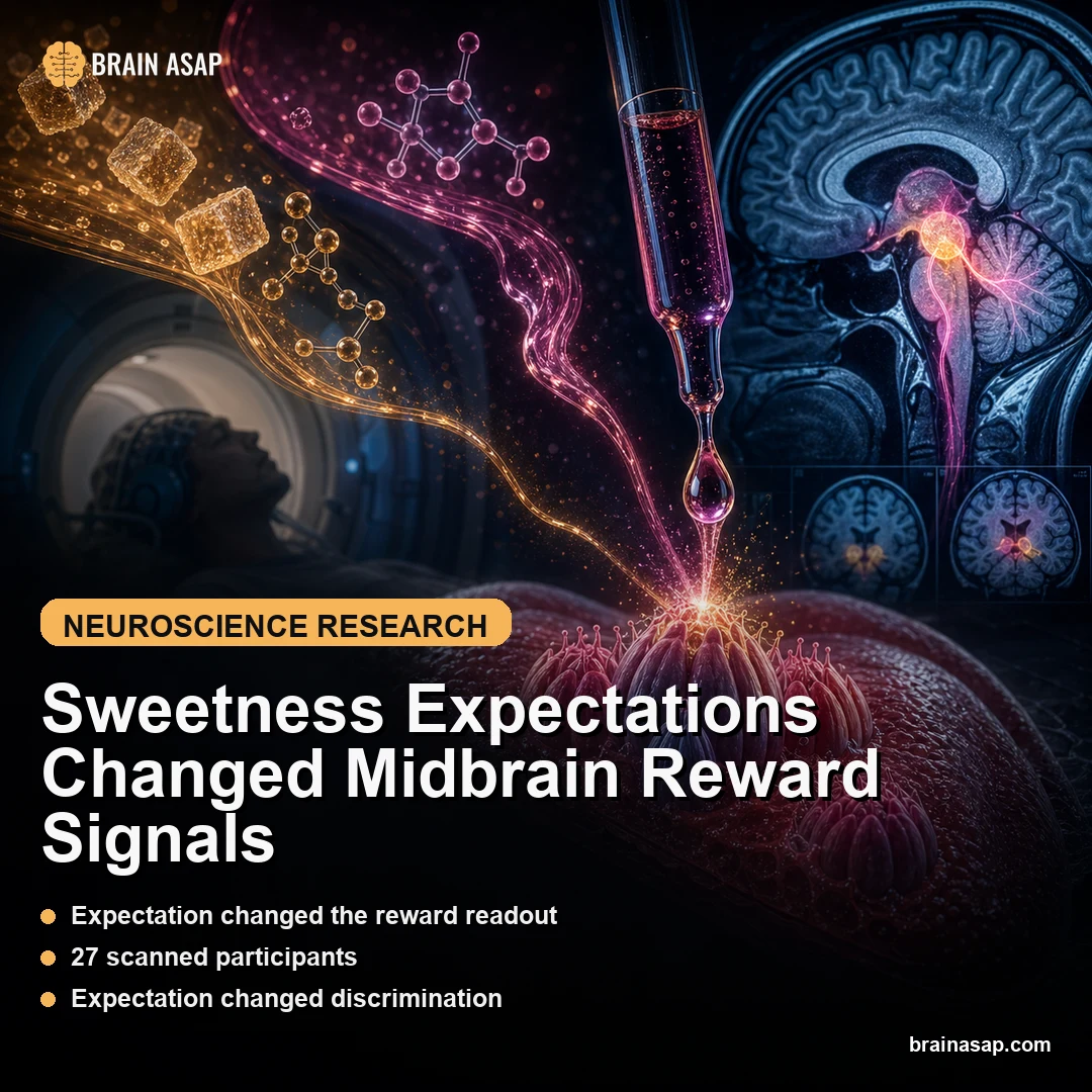 Sweetness Expectations Changed Midbrain Reward Signals