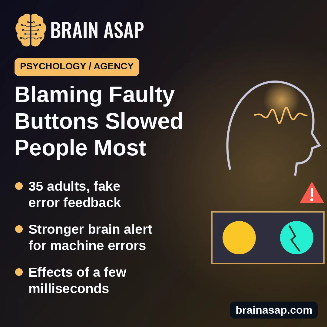 Fake Error Feedback Slowed People Down, Most When Blamed on Faulty Buttons
