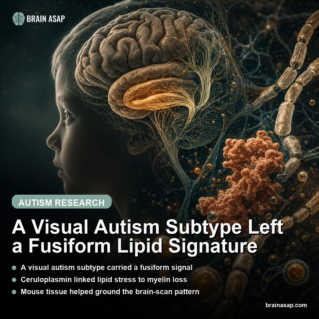 A Visual Autism Subtype Left a Fusiform Lipid Signature