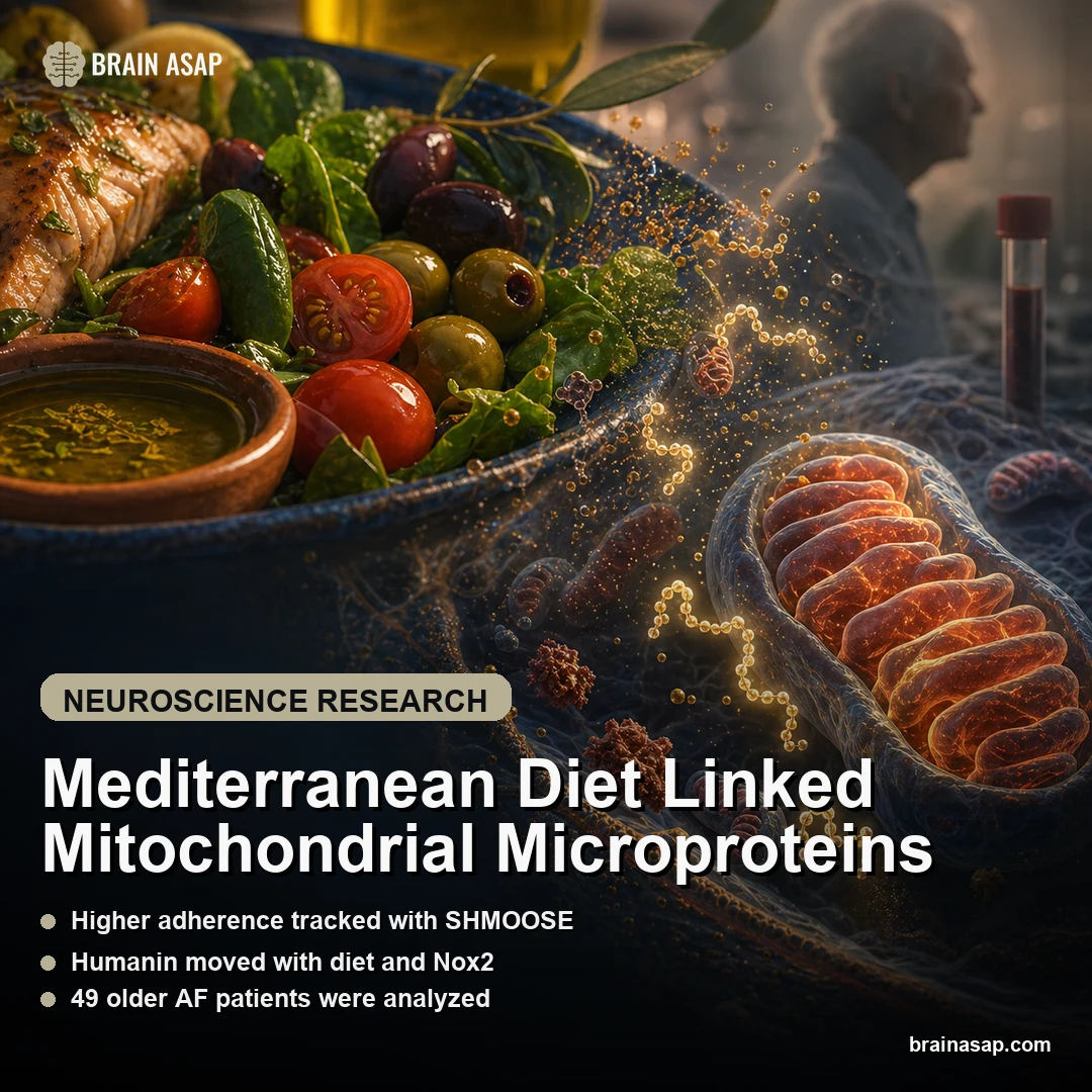 Mediterranean Diet Linked to Higher Levels of Mitochondrial Microproteins (Humanin and SHMOOSE)