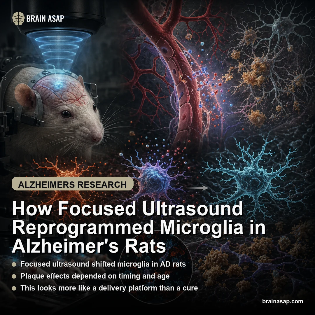 Focused Ultrasound Reprogrammed Microglia in Alzheimer’s Rats