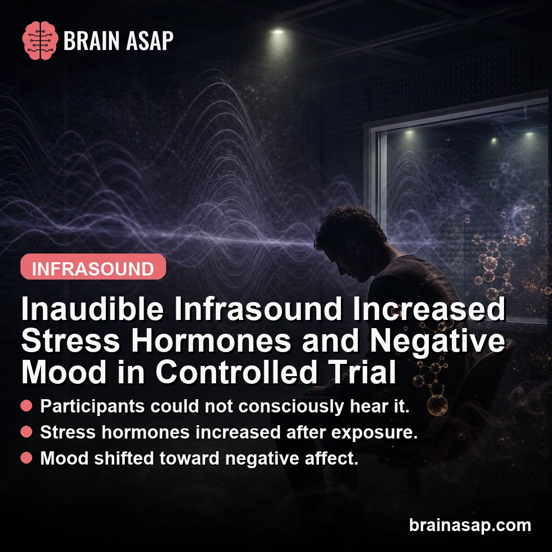 Inaudible Infrasound Increased Stress Hormones and Negative Mood in Controlled Trial