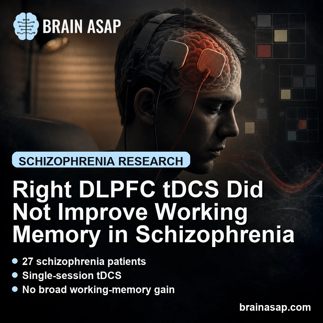 Right DLPFC tDCS Did Not Improve Working Memory in Schizophrenia