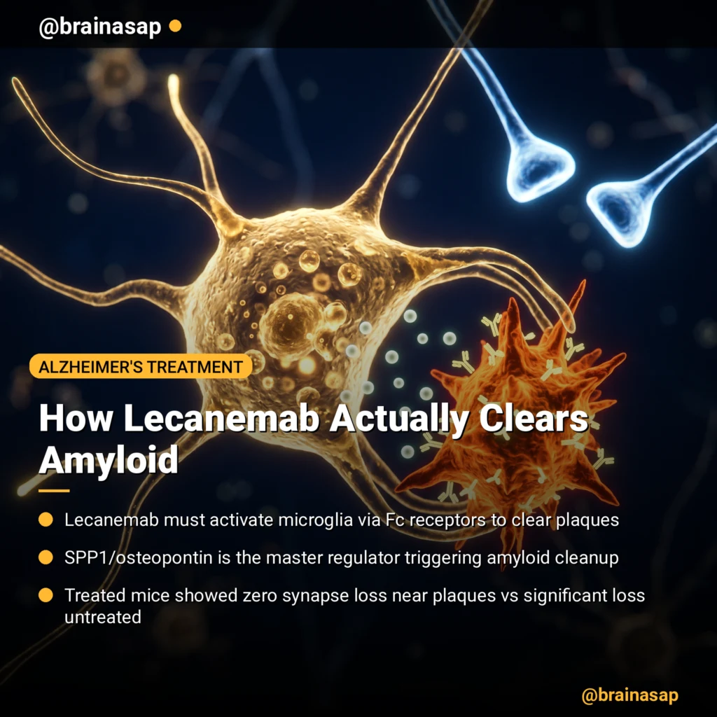 How Lecanemab Clears Amyloid: The Microglia & SPP1 Mechanism