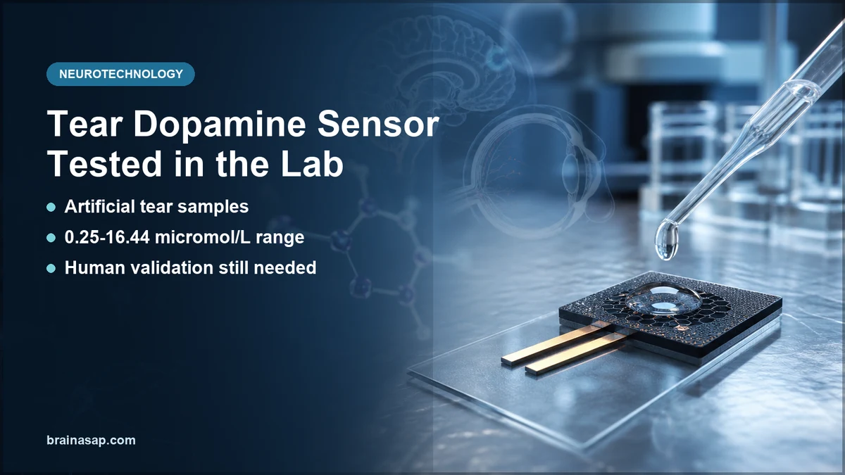 Dopamine Tear Sensor Detected Neurological Biomarker Range in Artificial Tears