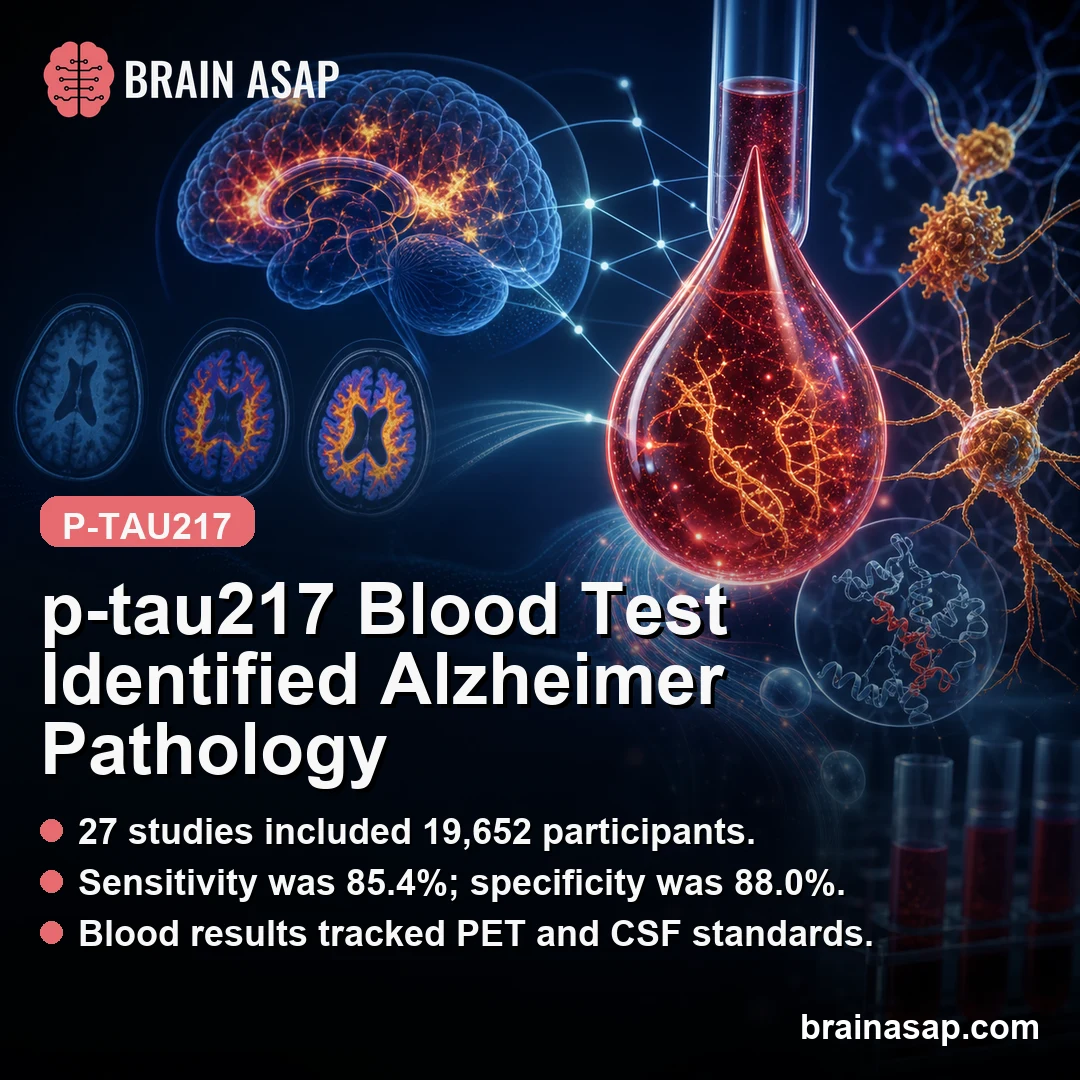 Plasma p-tau217 Blood Test Identified Alzheimer’s Pathology in Meta-Analysis