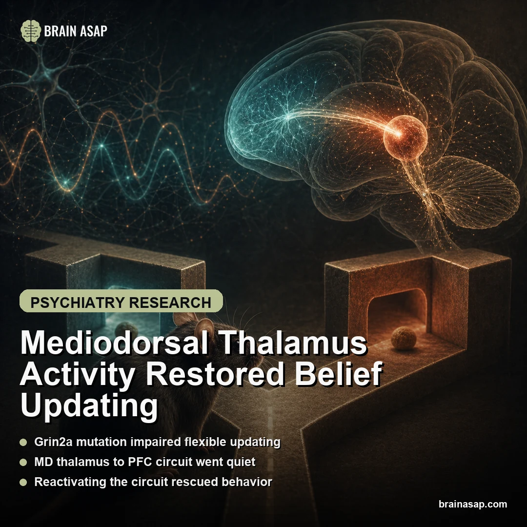 Grin2a Gene Linked to Mediodorsal Thalamus Activity and Belief Updating in Schizophrenia