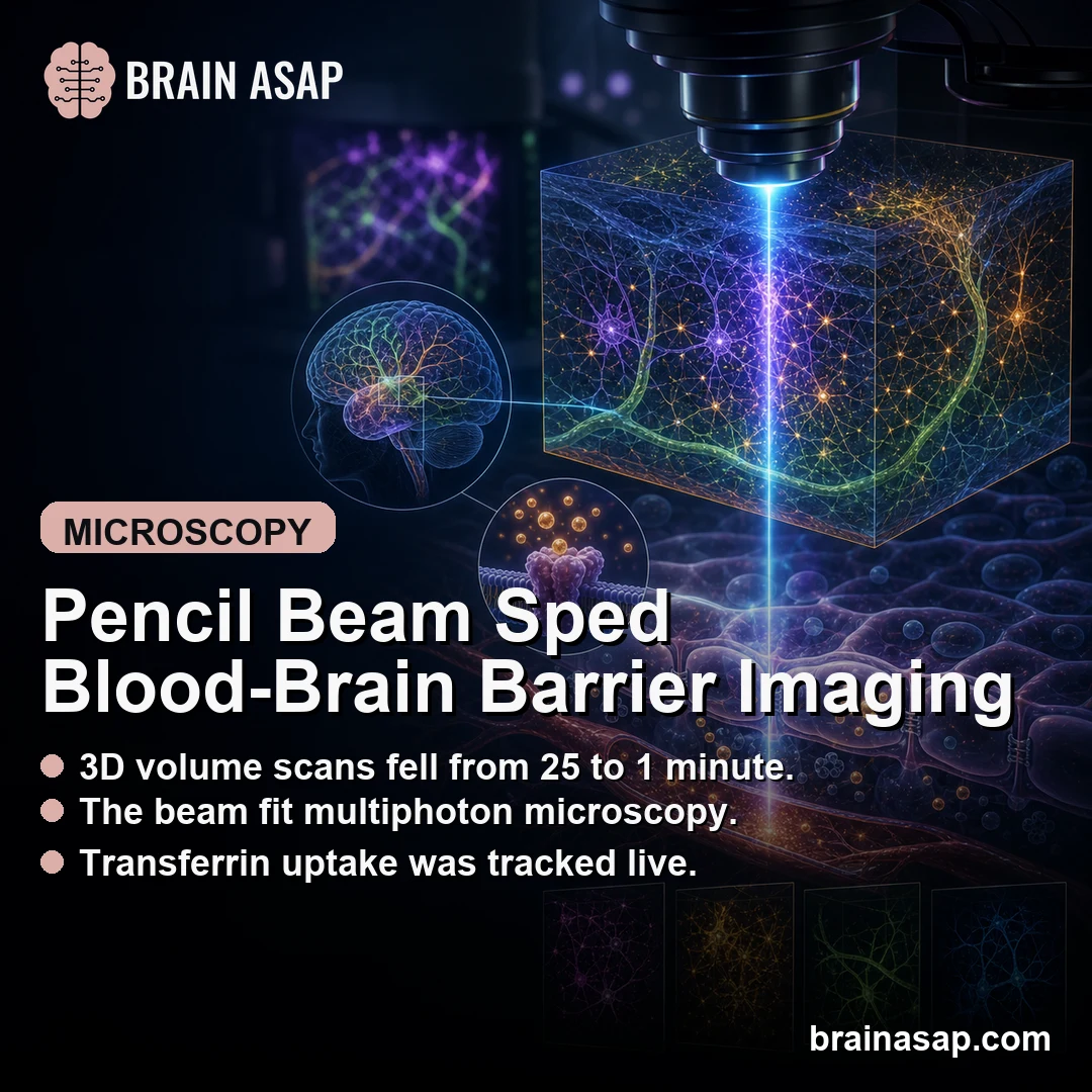 Self-Localized Pencil Beam Improved 3D Multiphoton BBB Imaging