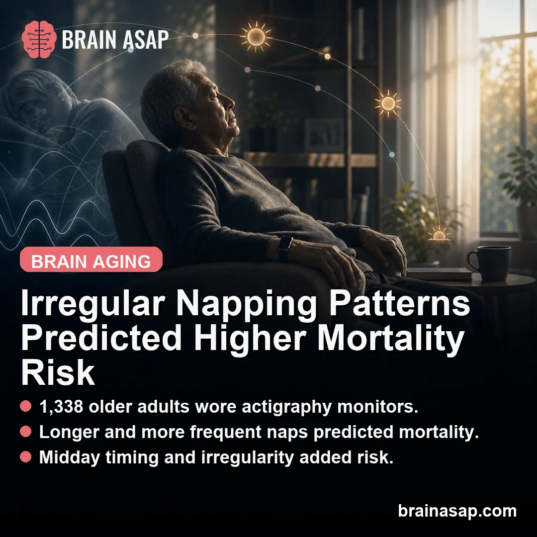 Each Extra Hour of Daytime Napping Linked to ~13% Higher Mortality in 19-Year Wrist-Actigraphy Study of Older Adults