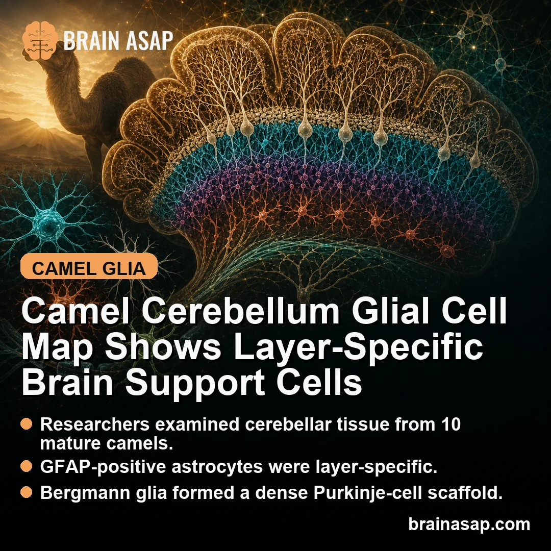 Camel Cerebellum Mapping Found Layer-Specific Glia Patterns