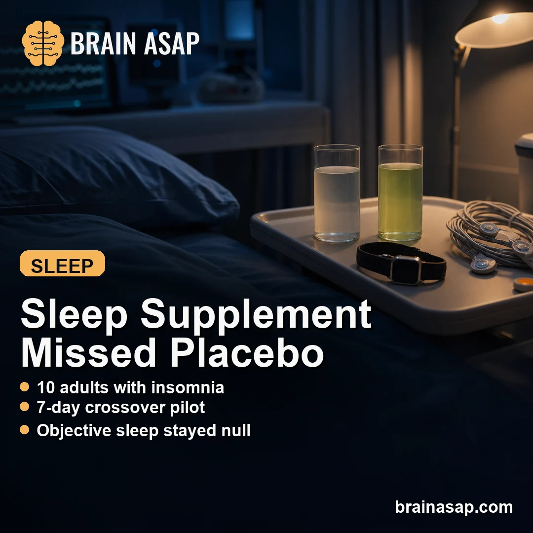 Chicory and Green Tea Sleep Supplement Did Not Beat Placebo in Insomnia Pilot