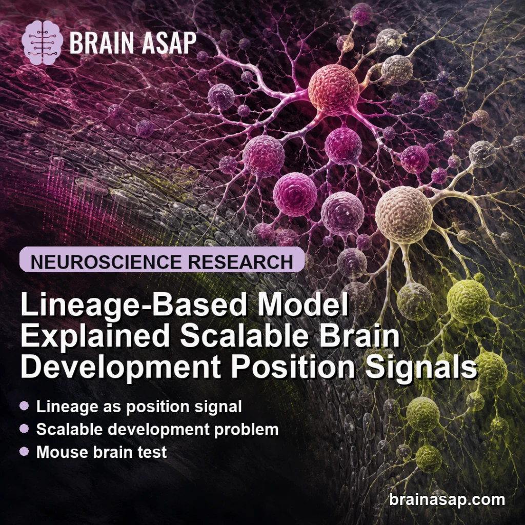 Lineage-Based Model Explained Scalable Brain Development Position Signals
