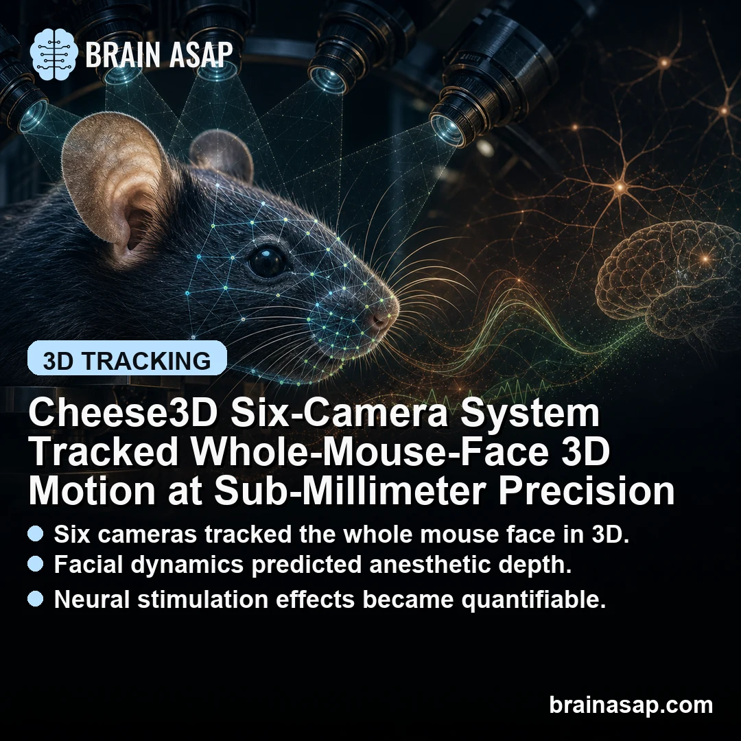 Cheese3D Six-Camera System Tracked Whole-Mouse-Face 3D Motion at Sub-Millimeter Precision