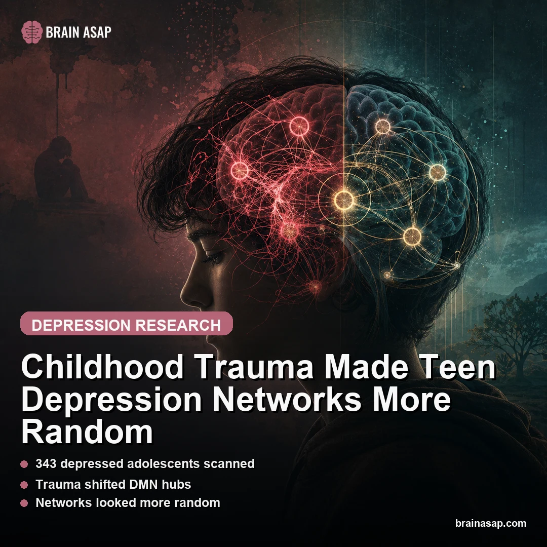 Childhood Trauma Increased Randomness in Teen Depression Brain Networks