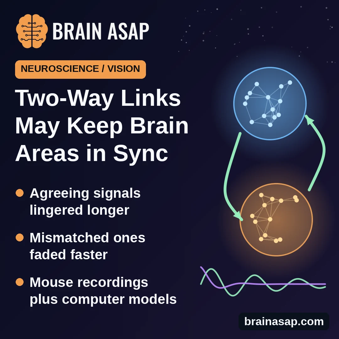 Two-Way Connections May Keep Brain Areas in Sync