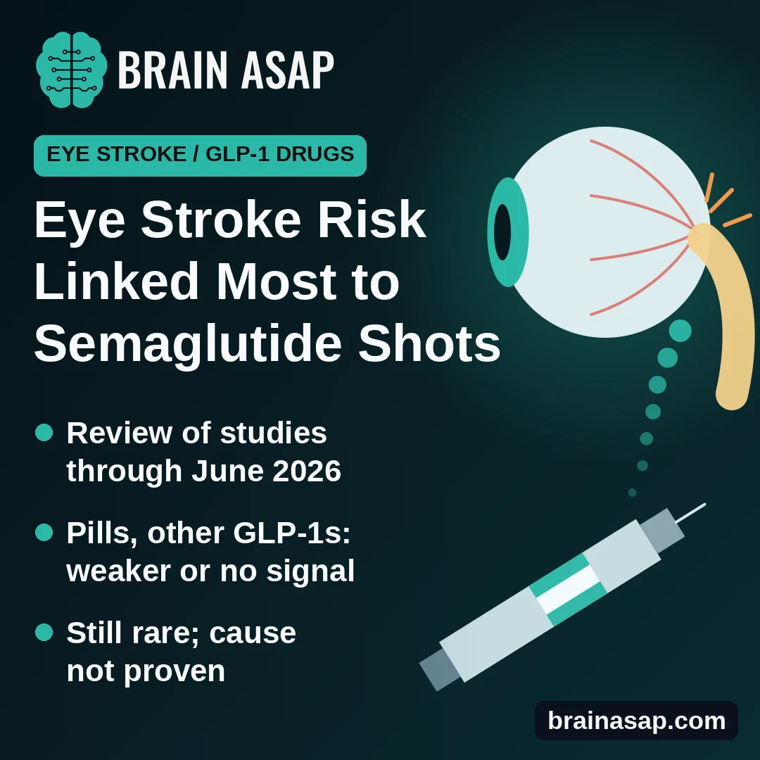 Optic Nerve Stroke Linked Most to Semaglutide Shots, Not All GLP-1 Drugs, Review Finds