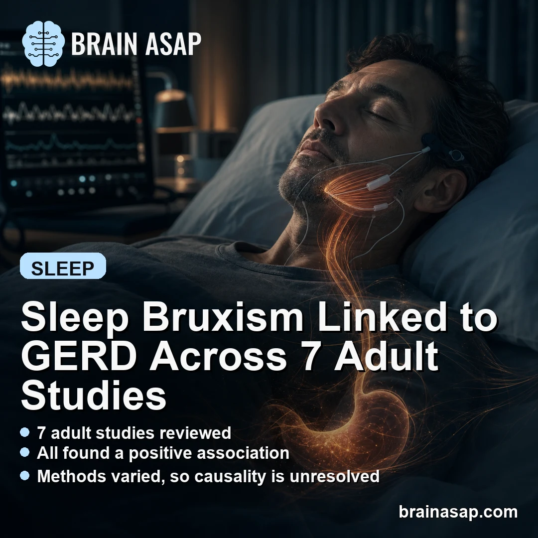 Sleep Bruxism Linked to GERD Across 7 Adult Studies