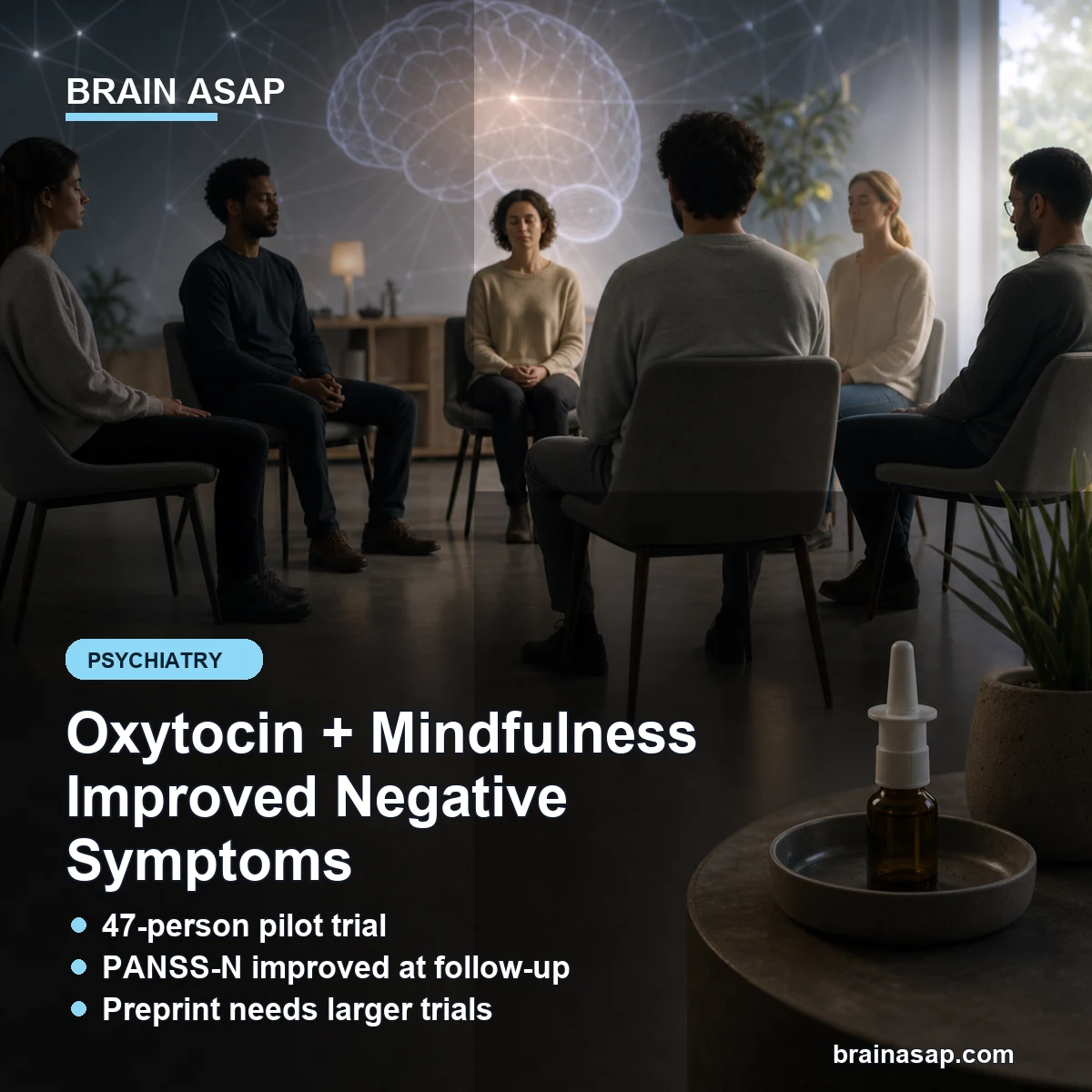 Oxytocin Plus Mindfulness Group Therapy Reduced Schizophrenia Negative Symptoms