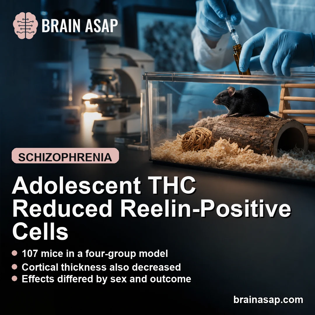 Adolescent THC Reduced Reelin-Positive Cells in Female Mice in a Dual-Hit Schizophrenia Model