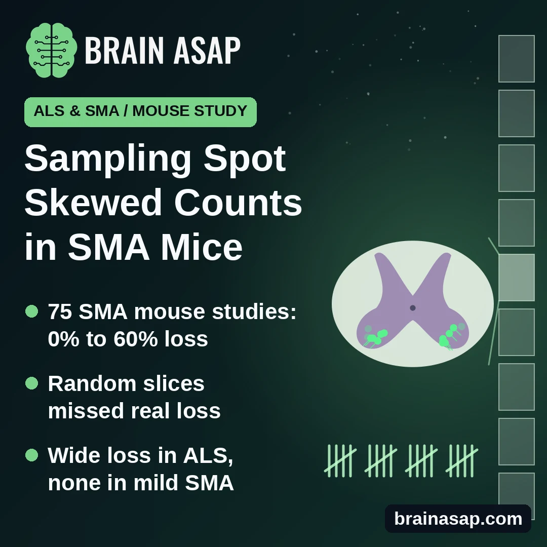 Where Researchers Sample the Spinal Cord Changes Motor Neuron Loss Counts in SMA Mice