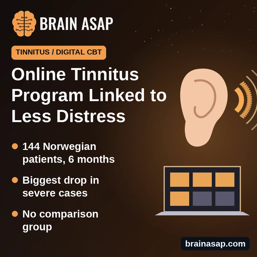 Online Tinnitus Program Linked to Less Distress After 6 Months, Most in Severe Cases