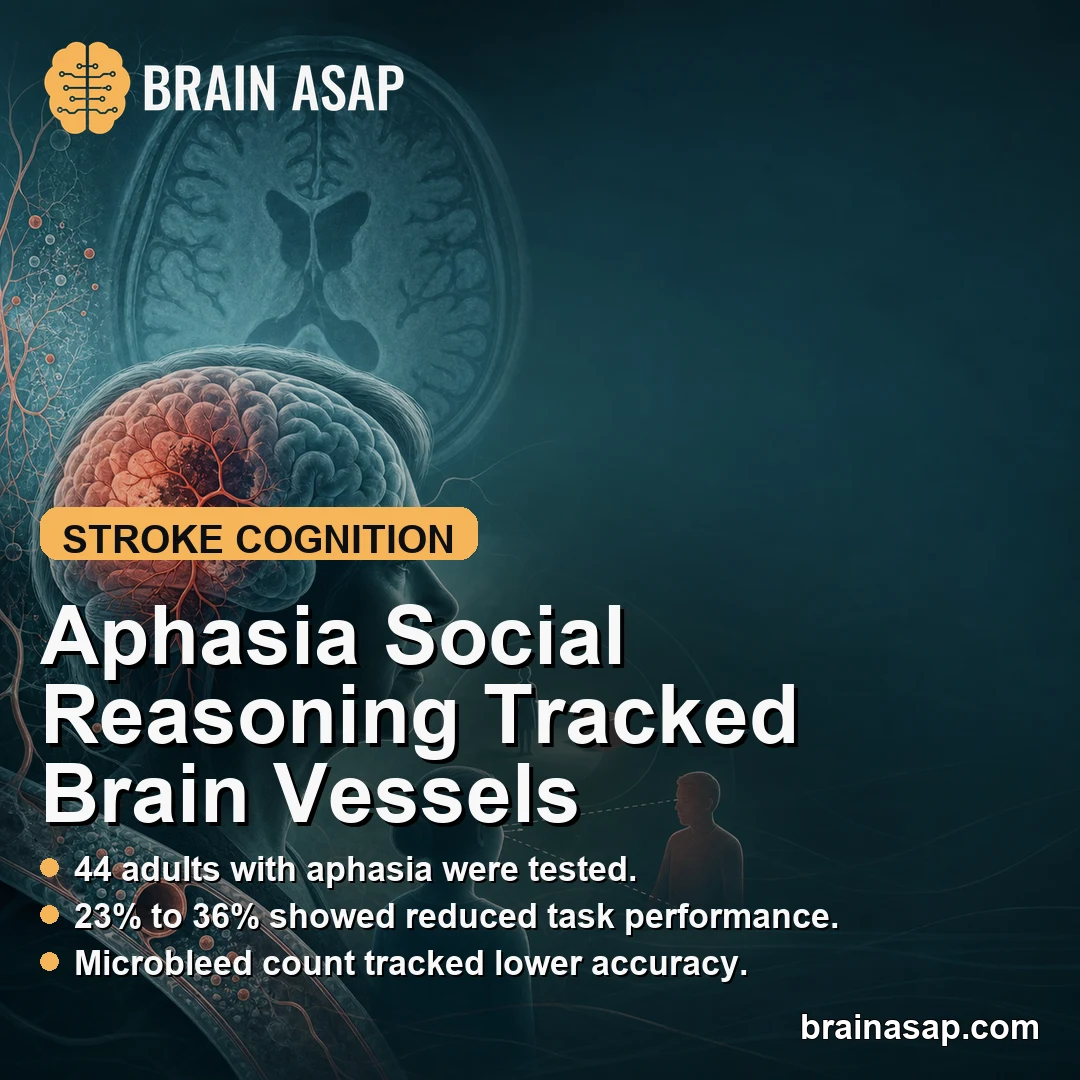 Post-Stroke Aphasia Theory of Mind Performance Tracked Vascular Brain Health