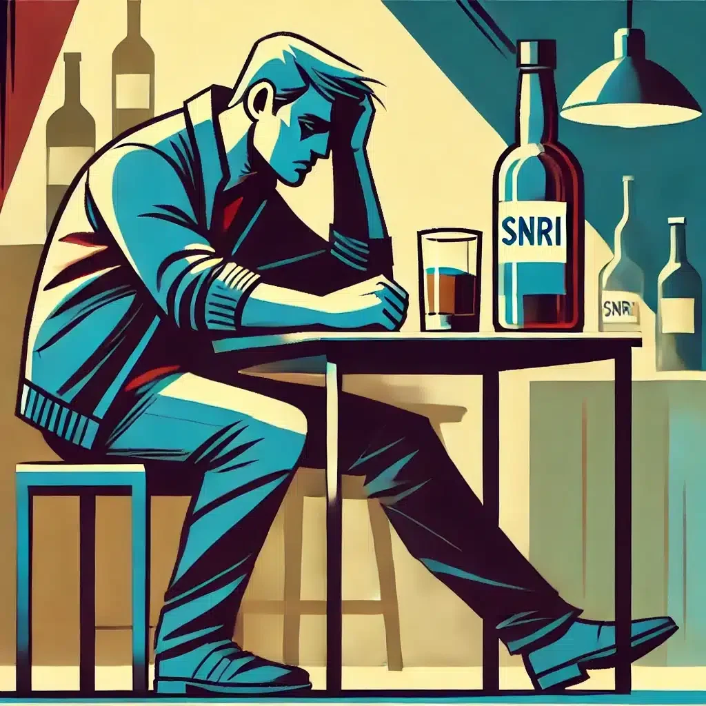Moderate Alcohol Intake Increases Depression Relapse in Men on SNRIs (2024 Study)