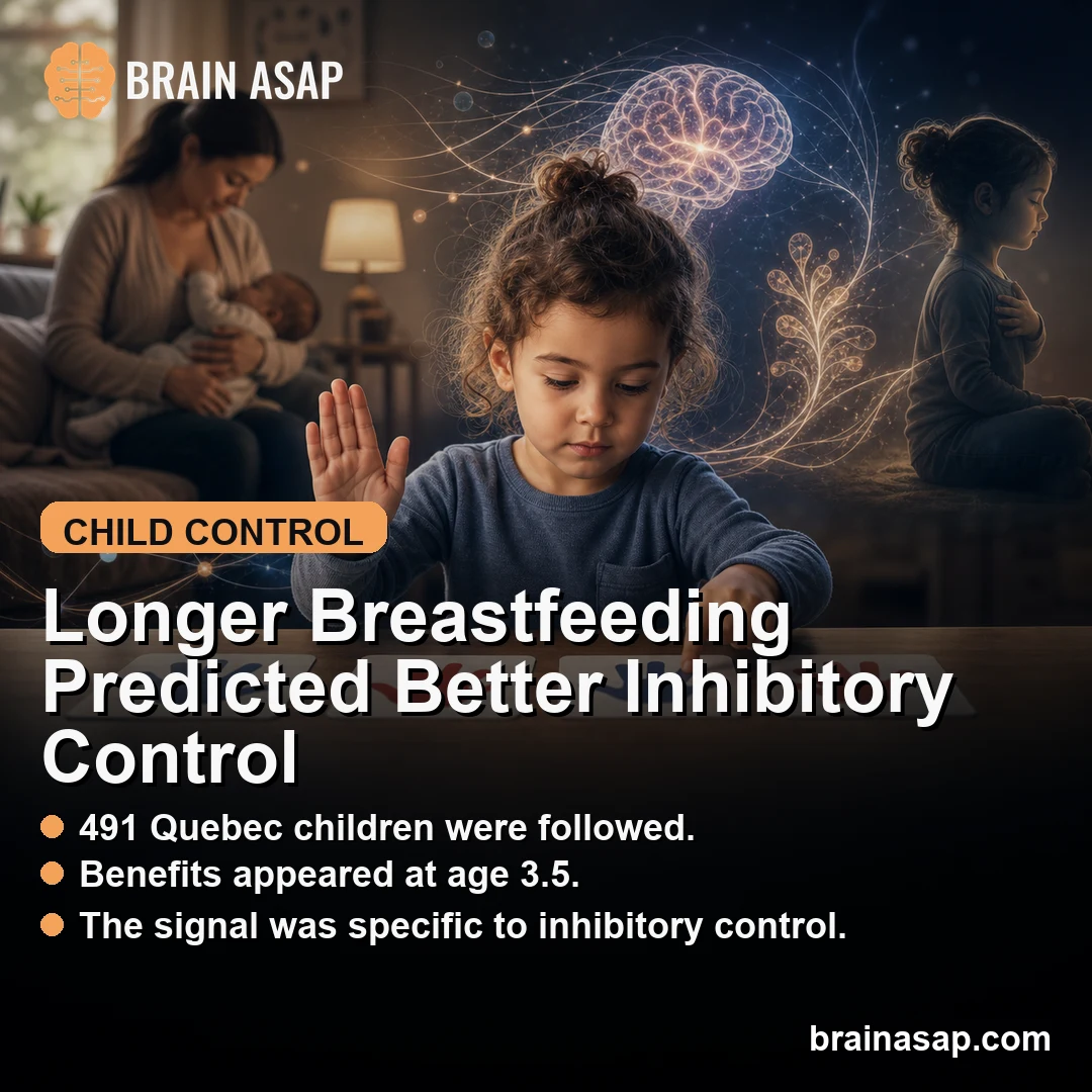 Longer Breastfeeding Predicted Better Self-Control at Age 3.5 in Quebec Longitudinal Cohort