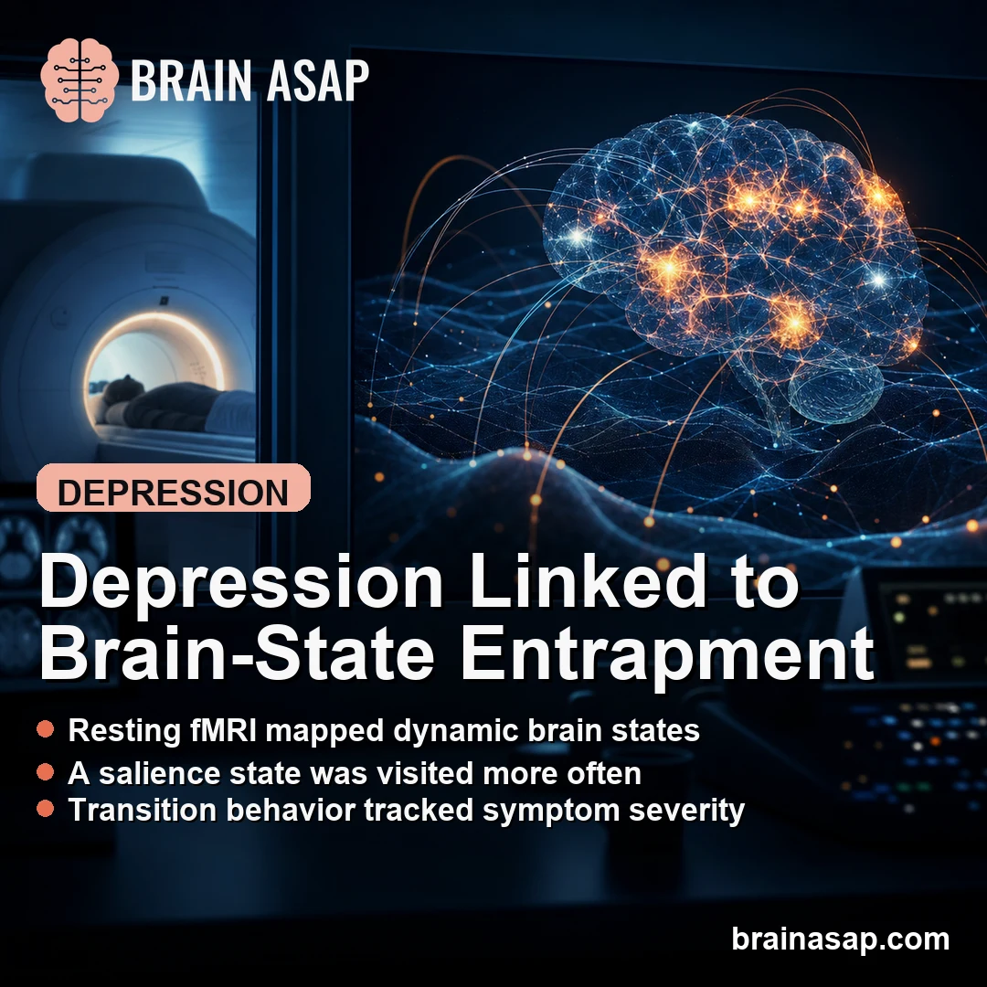 Depression Severity Linked to Brain Energy Landscape State-Transition Entrapment