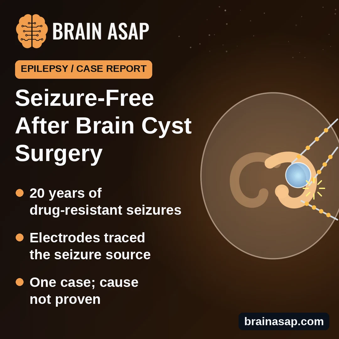Woman Seizure-Free After Brain Cyst Surgery