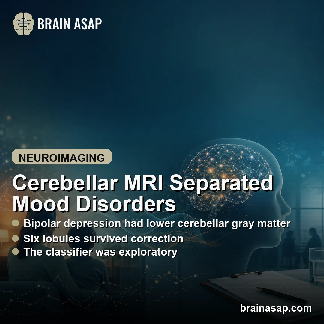 Cerebellar Gray Matter Was Lower in Bipolar Than Unipolar Depression