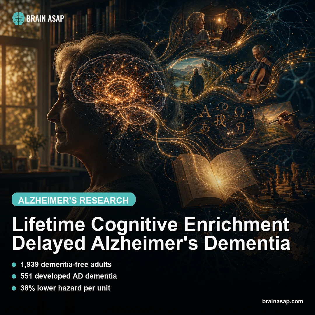 Lifetime Cognitive Enrichment Delayed Alzheimer’s Dementia