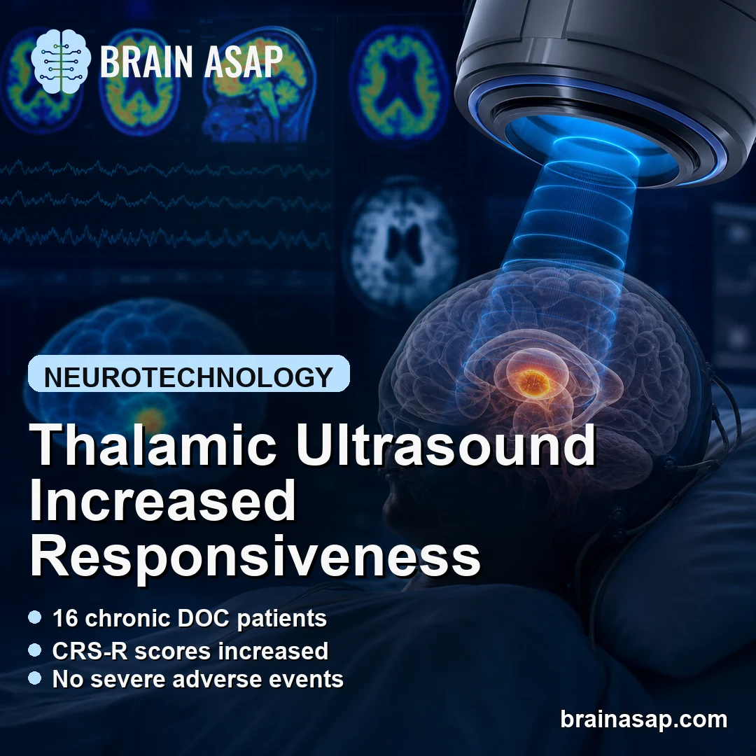 Thalamic Focused Ultrasound Increased Responsiveness Scores in Chronic Disorders of Consciousness