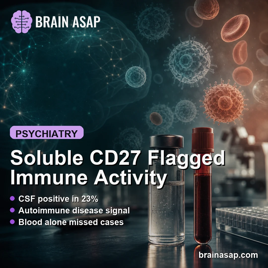 Soluble CD27 Marked Autoimmune Activity in Severe Psychiatric Disorders